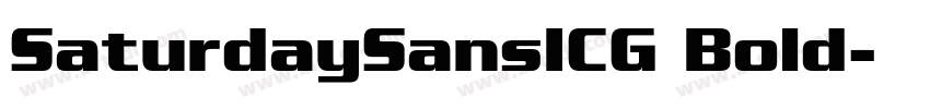 SaturdaySansICG Bold字体转换